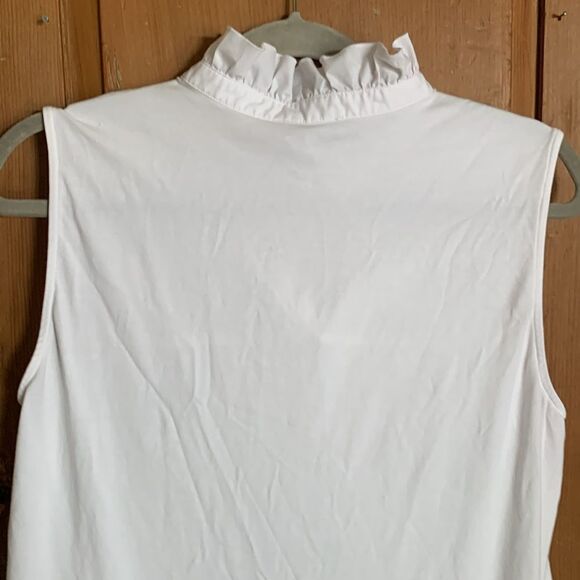 Hinson Wu white sleeveless ruffled neck Michelle tunic NWOT - Picture 8 of 10